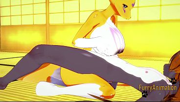Digimon Hentai - Taomon & Grey Fox Hard Sex 1/2 thumbnail