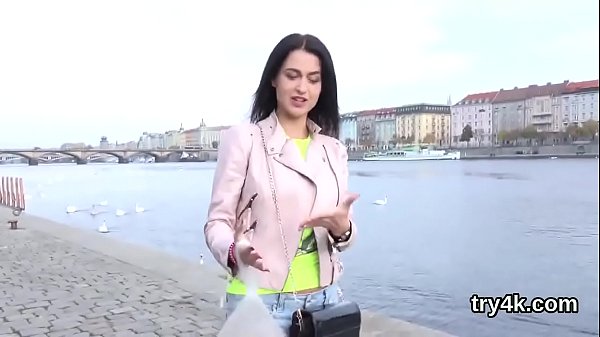 Fervid cutie gives a blowjob in pov and gets narrowed snatch poked 