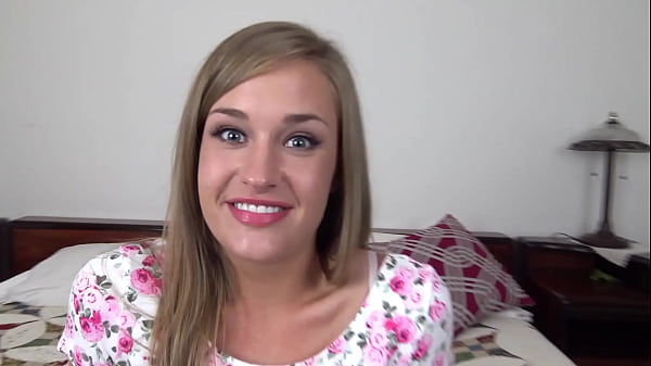 April brookes cute 19 yo blonde all natural girl next door pov blowjob and gets huge messy facial 