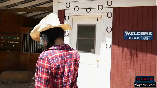 Play MP4 - Curvy black MILF Briana Ashley strips outdoor on a farm