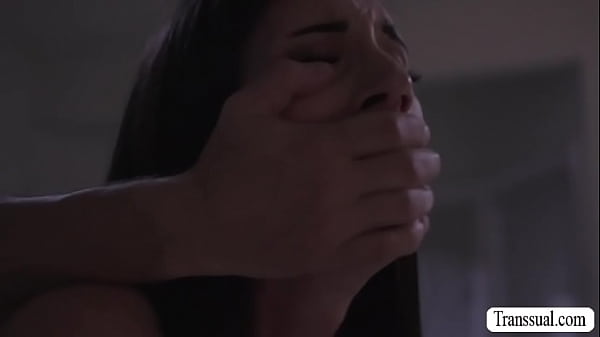 Busty shemale and her stepbro are on the couch watching movies.After that,she gets horny and start throating stepbros cock before she gets barebacked. 