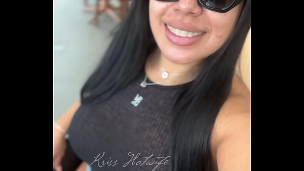 Brazilian married woman with transparent clothes on a date with her male