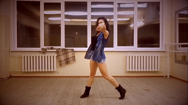 Brunette dancing