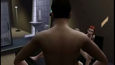 Sims 4 - Three sluts take the dick 