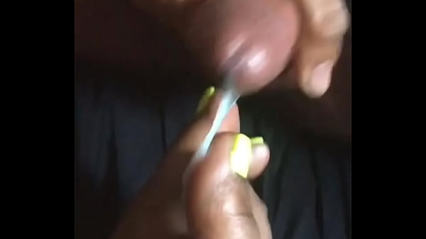 Ebony foot fetish cumshot
